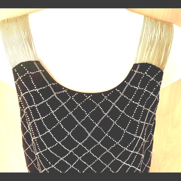 🔥🔥NEW-Alice and Olivia chain strap mini dress beaded. Hot.vacation, funk… - Picture 1 of 9